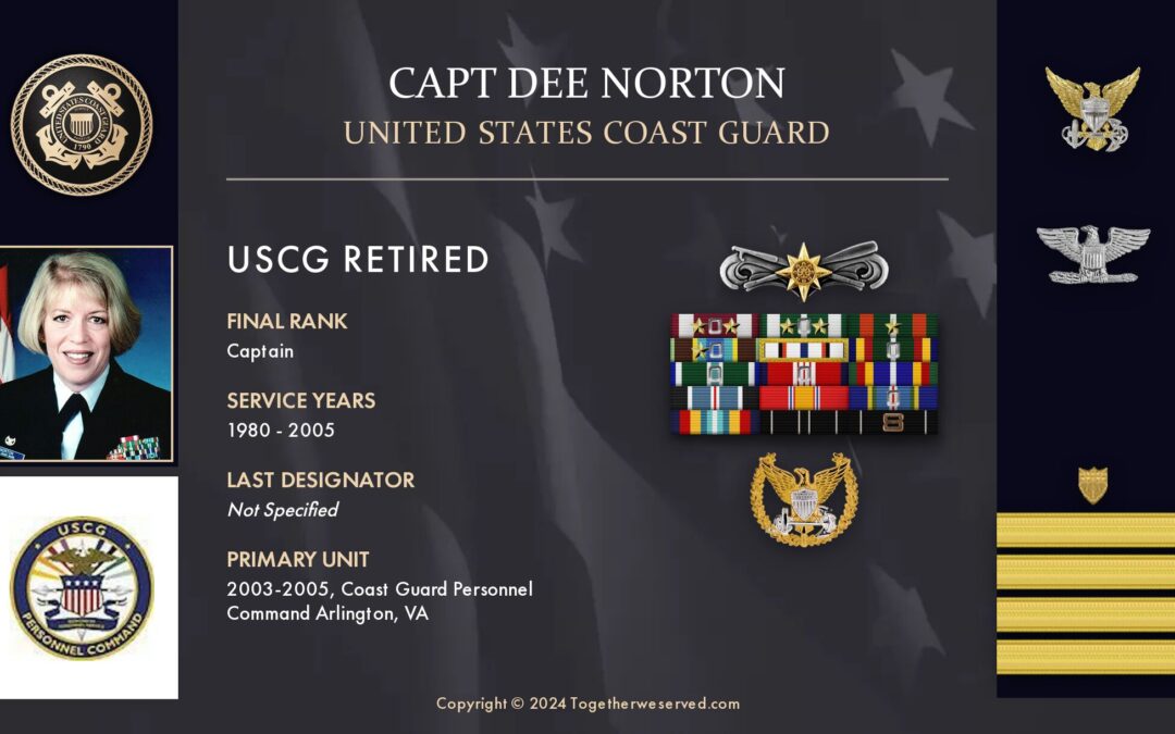 Service Reflections of CAPT Dee Norton, U.S. Coast Guard (1980-2005)