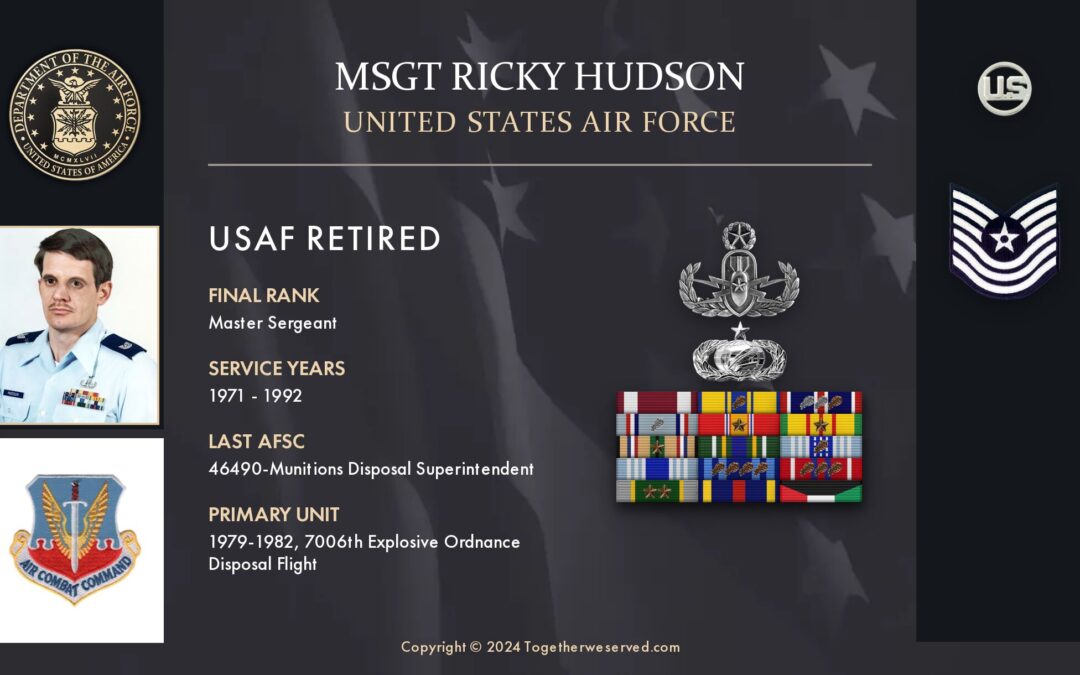 Service Reflections of MSgt Ricky Hudson, U.S. Air Force (1971-1992)