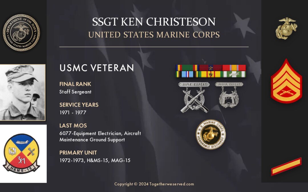 Service Reflections of SSGT Ken Christeson, U.S. Marine Corps (1971-1977)