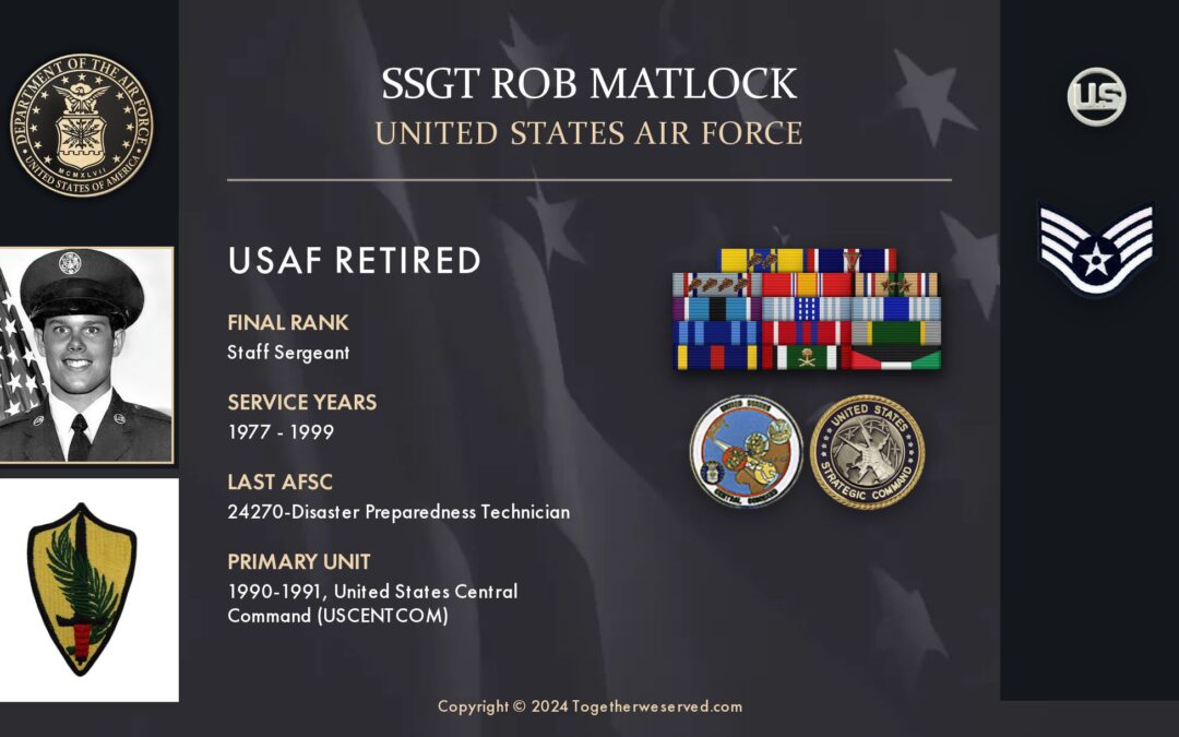 Service Reflections of SSgt Rob Matlock, U.S. Air Force (1979-1999)