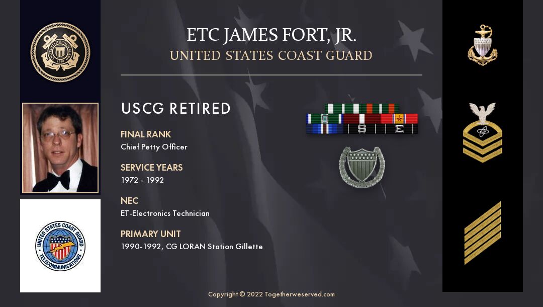 Service Reflections of ETC James Fort, Jr., U.S. Coast Guard (1972-1992)