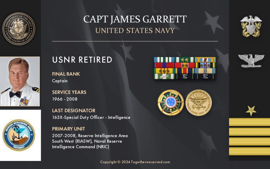 Service Reflections of CAPT James Garrett, U.S. Navy (1966-2008)