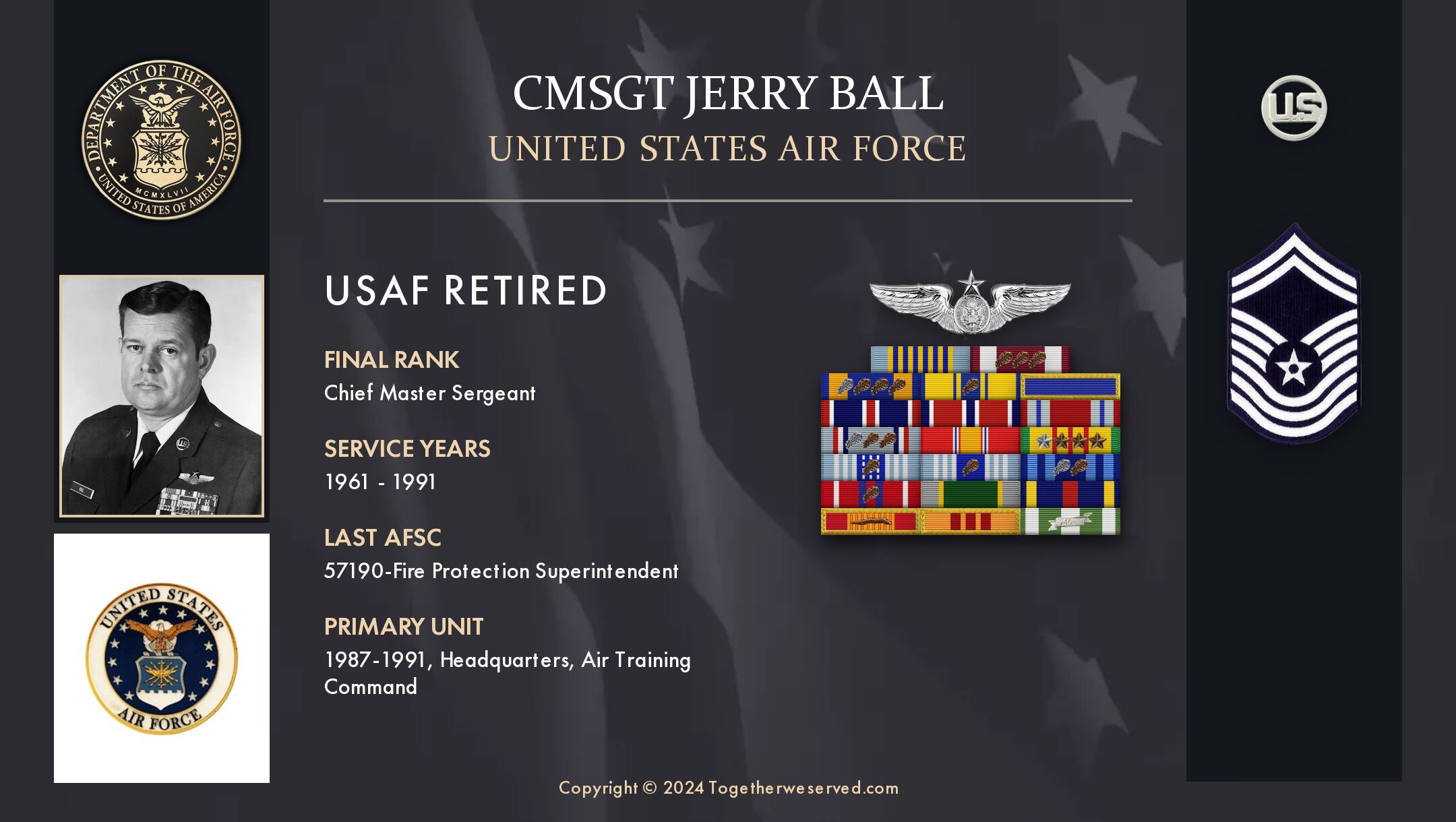 Service Reflections of CMSgt Jerry Ball, U.S. Air Force (1961-1991 ...