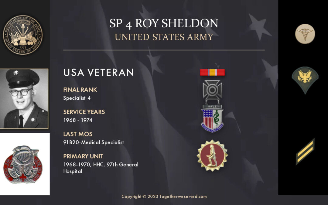 Service Reflections of SP4 Roy Sheldon, U.S. Army (1968-1974)