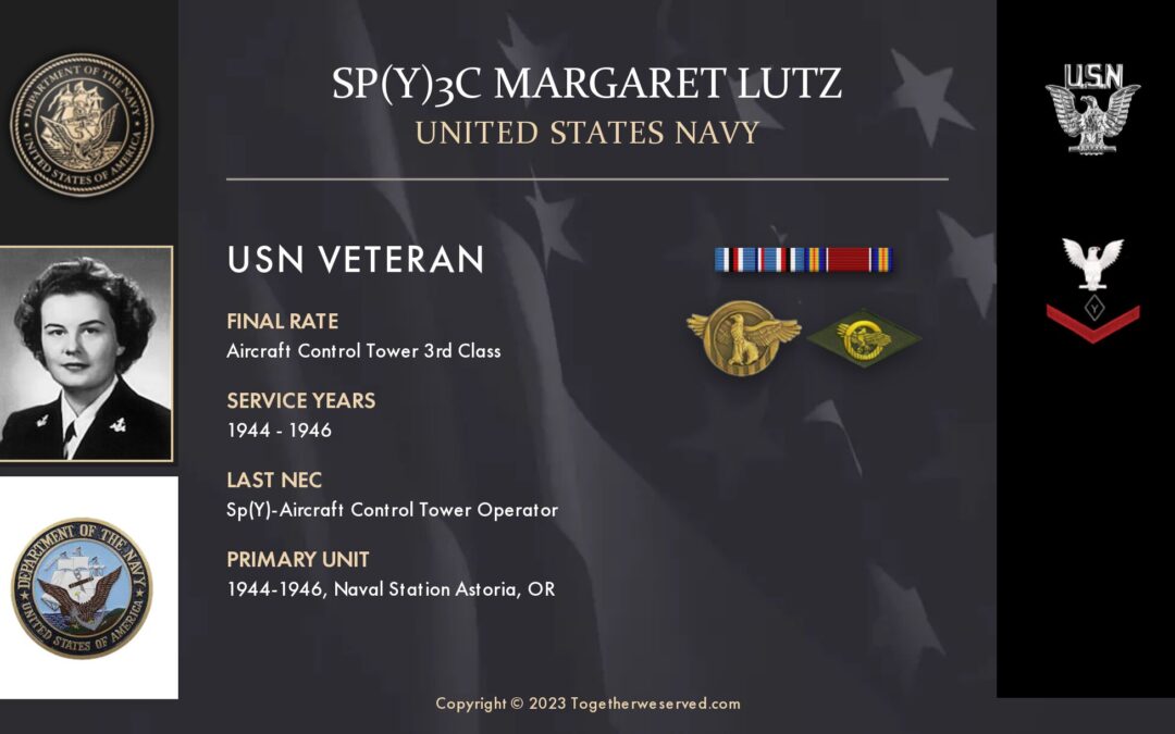Service Reflections of SP(Y)3C Margaret Lutz, U.S. Navy (1944-1946)