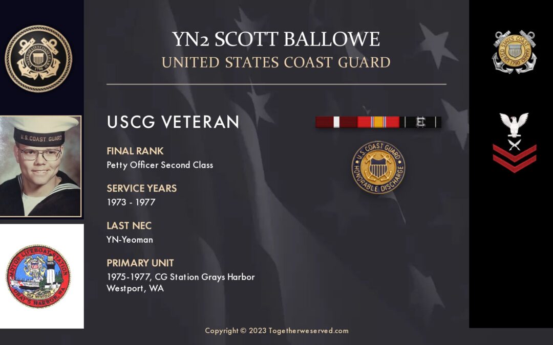 Service Reflections of YN2 Scott Ballowe, U.S. Coast Guard (1973-1977)