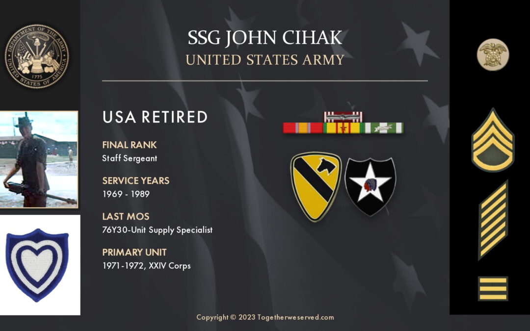 Service Reflections of SSG John Cihak, U.S. Army (1969-1989)