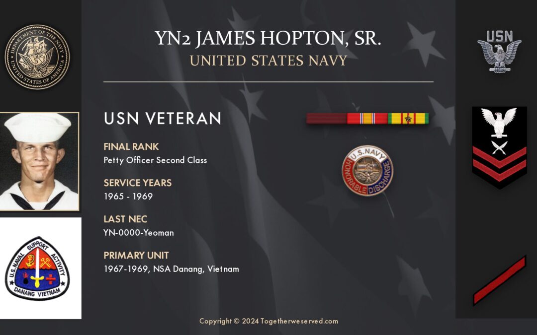 Service Reflections of YN2 James Hopton, U.S. Navy (1965-1969)
