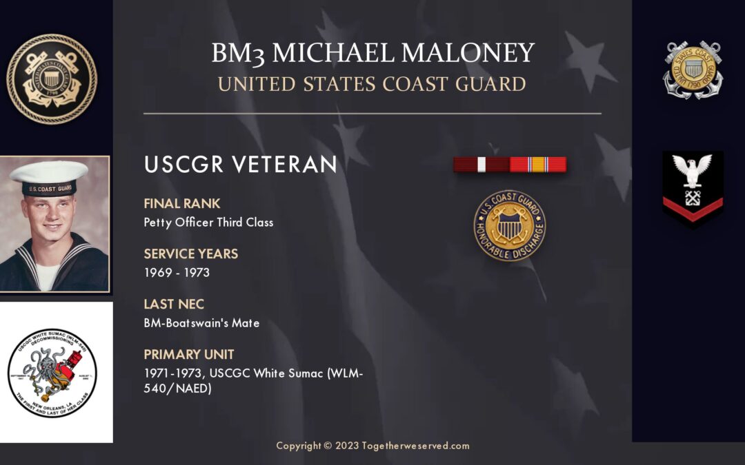 Service Reflections of BM3 Michael Maloney, U.S. Coast Guard (1969-1973)