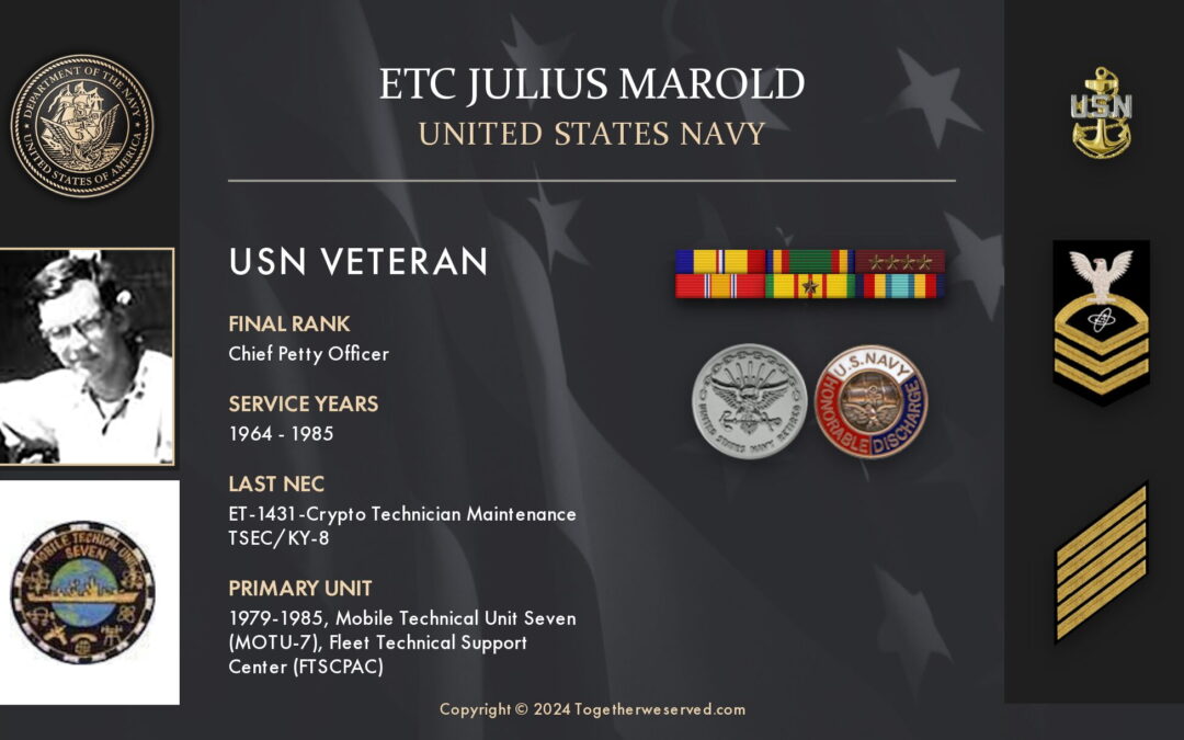 Service Reflections of ETC Julius Marold, U.S. Navy (1964-1985)