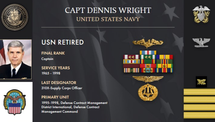 Service Reflections of CAPT Dennis Wright, U.S. Navy (1965-1998)