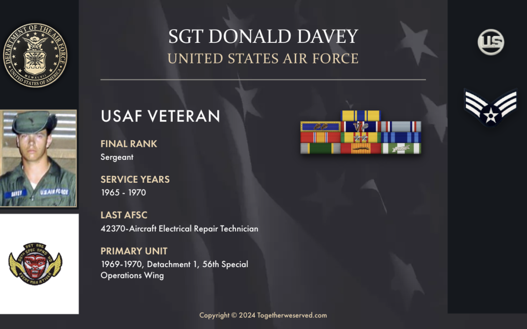Service Reflections of SGT Donald Davey, U.S. Air Force (1965-1970)
