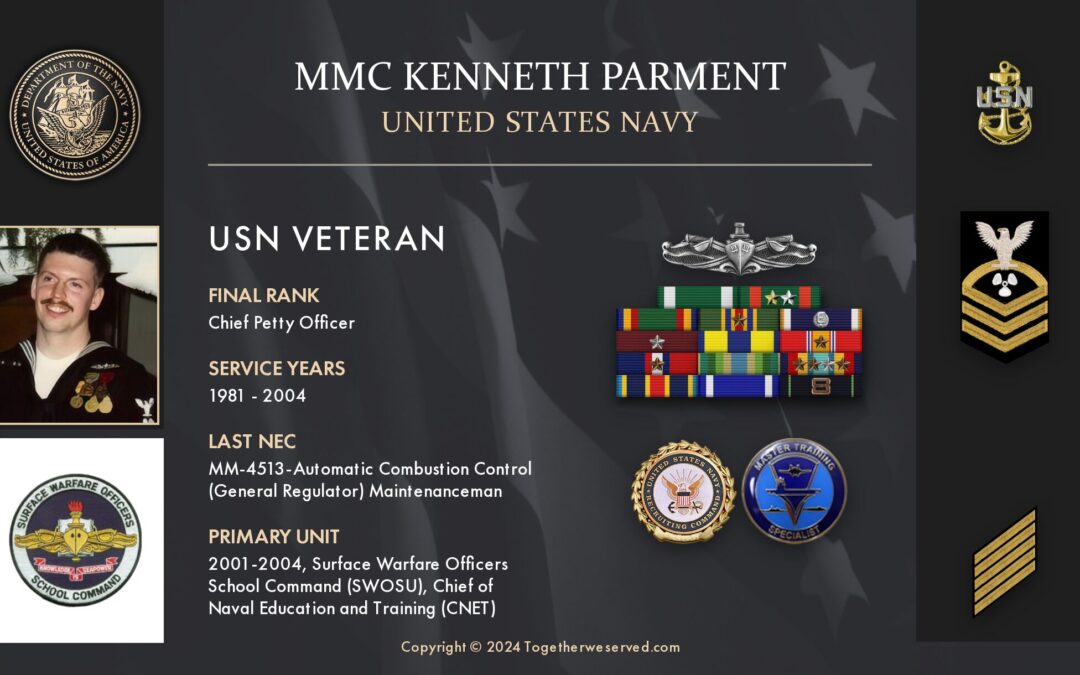 Service Reflections of MMC Kenneth Parment, U.S. Navy (1981-2004)