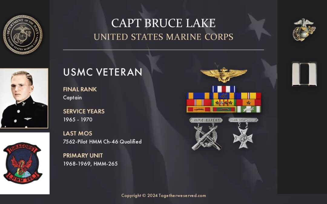 Service Reflections of CAPT Bruce Lake, U.S. Marine Corps (1965-1970)