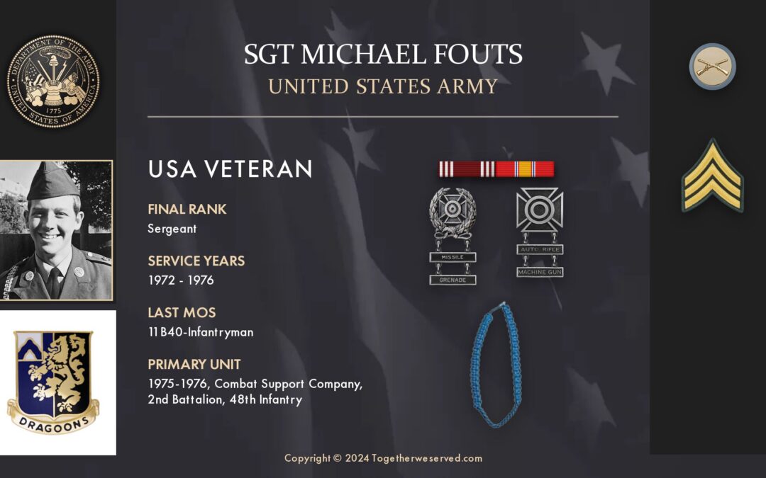 Service Reflections of SGT Michael Fouts, U.S. Army (1972-1976)