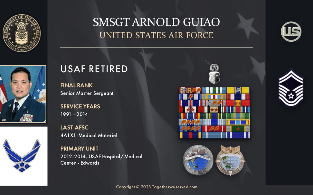 Service Reflections of SMSGT Arnold Guiao, U.S. Air Force (1991-2014)