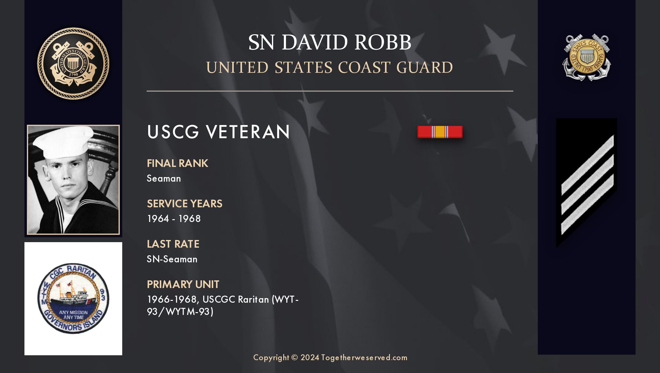 Service Reflections of SN David Robb, U.S. Coast Guard (1964-1968 ...