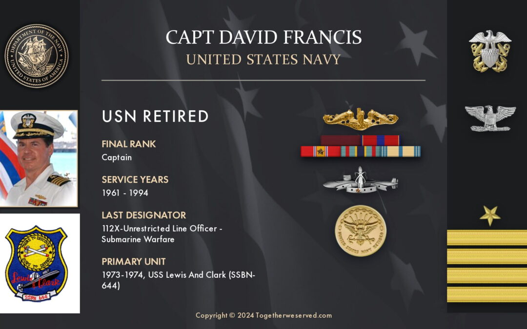 Service Reflections of CAPT David Francis, U.S. Navy (1961-1994)