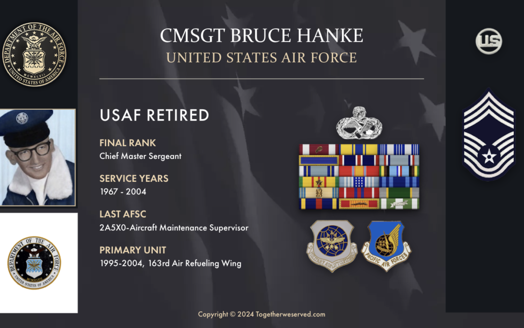 Service Reflections of CMSGT Bruce Hanke, U.S. Air Force (1967-2004)