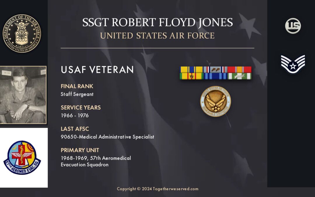 Service Reflections of SSGT Robert Floyd Jones, U.S. Air Force (1966-1976)