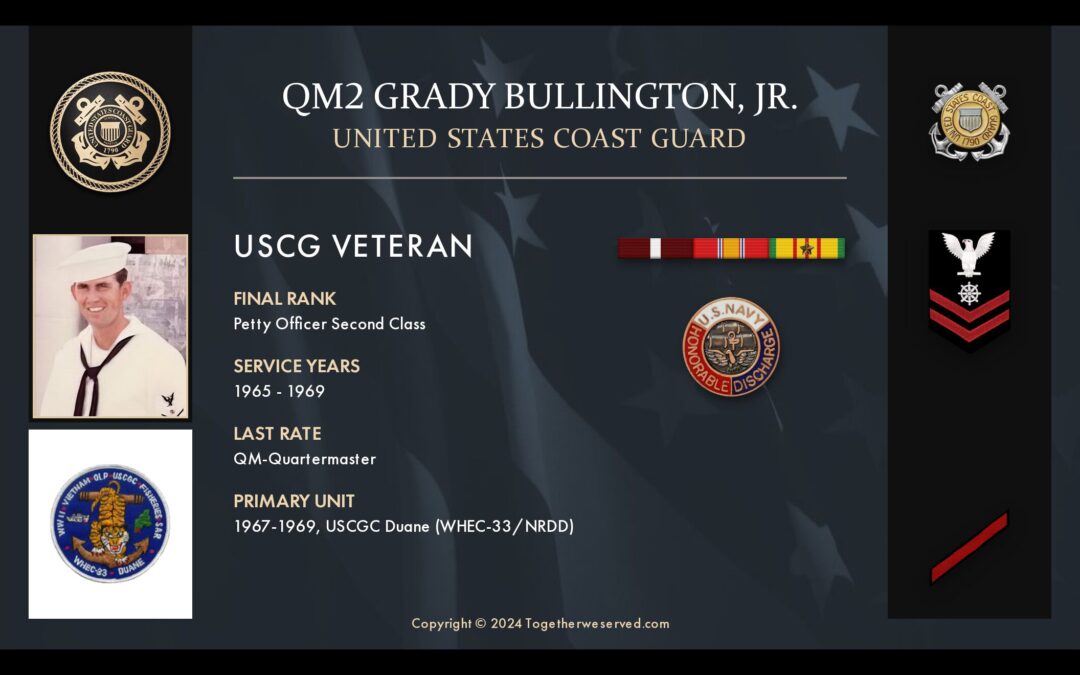 Service Reflections of QM2 Grady Bullington, U.S. Coast Guard (1965-1969)