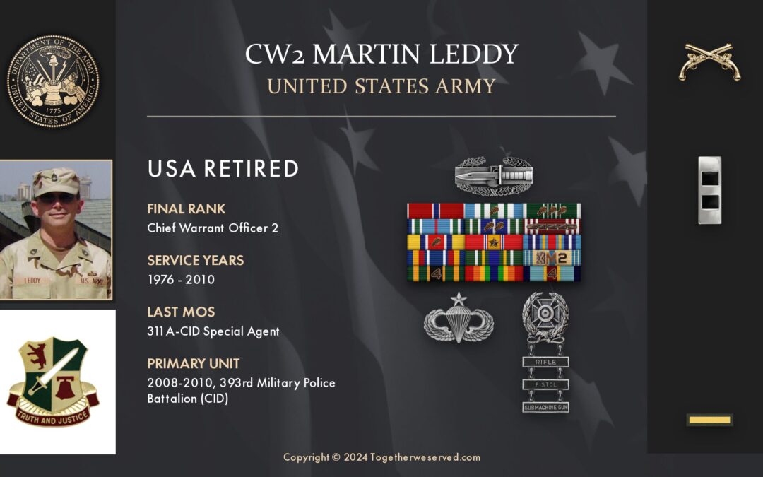 Service Reflections of CW2 Martin Leddy, U.S. Army (1976-2010)