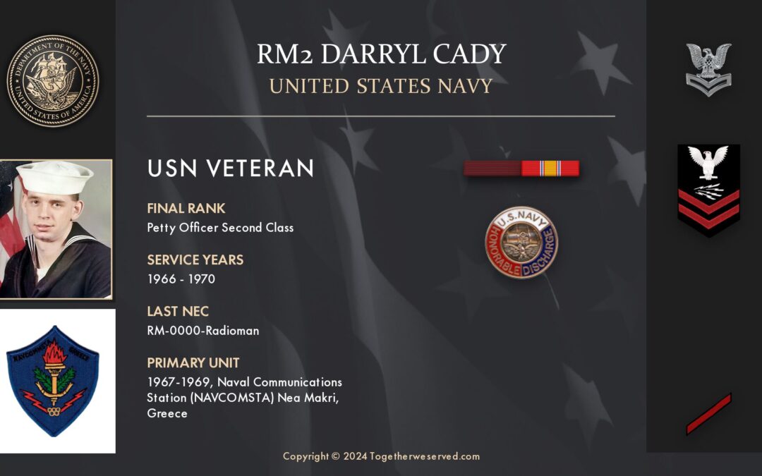 Service Reflections of RM2 Darryl Cady, U.S. Navy (1966-1970)