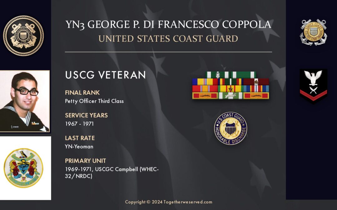 Service Reflections of YN3 George P. Di Francesco Coppola, U.S. Coast Guard (1974-1979)