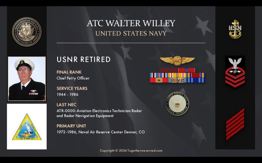 Service Reflections of ATC Walter Willey, U.S. Navy (1944-1986)