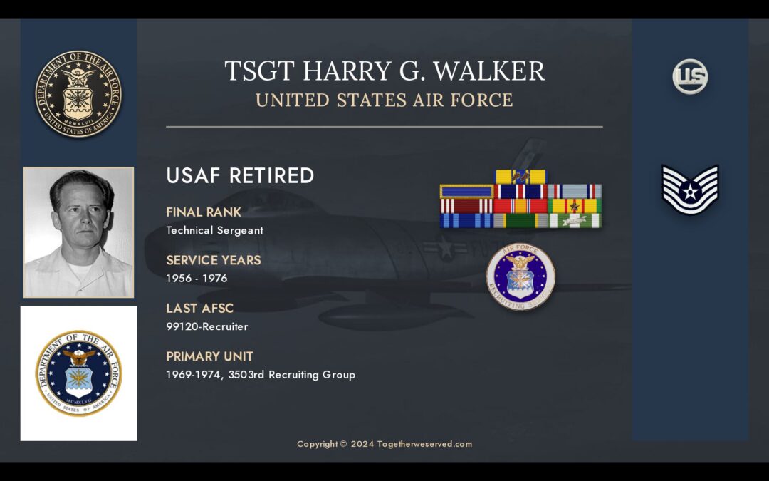 Service Reflections of TSgt Harry Walker, U.S. Air Force (1956 – 1976)