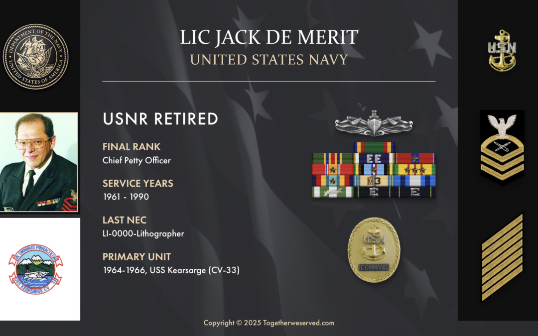 Service Reflections of LIC Jack De Merit, U.S. Navy (1961-1990)