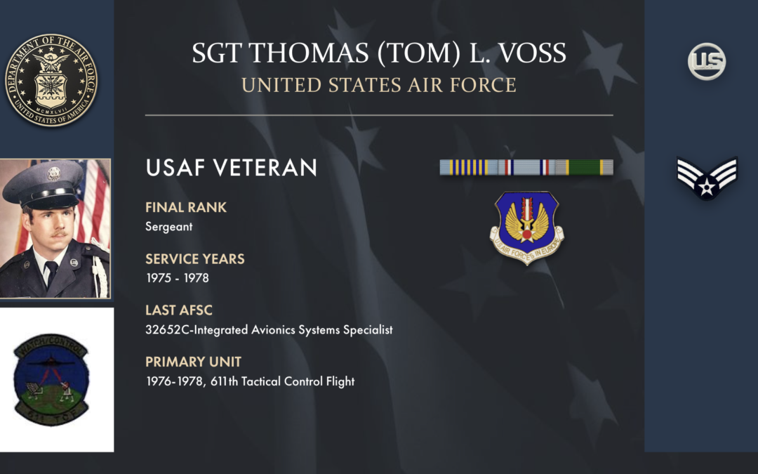 Service Reflections of Sgt Thomas Voss, U.S. Air Force (1975-1978)