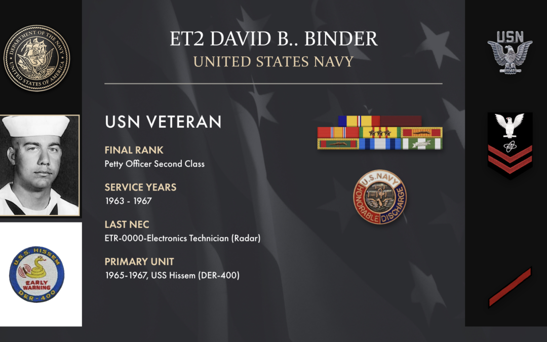 Service Reflections of ET2 David Binder, U.S. Navy (1963-1967)