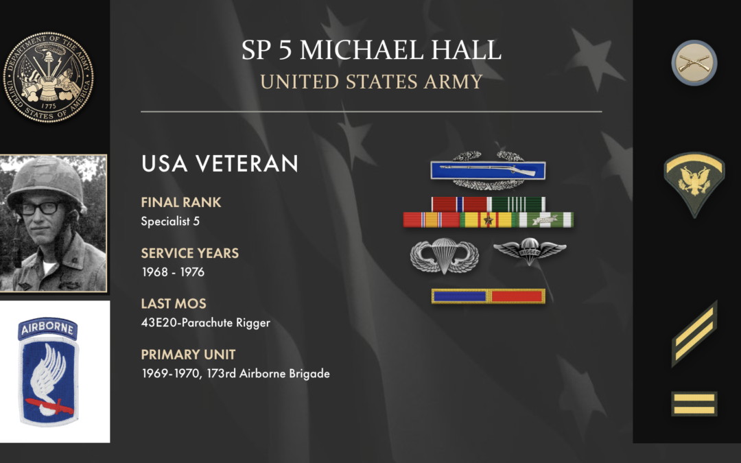 Service Reflections of SP5 Michael Hall U.S. Army (1968-1976)