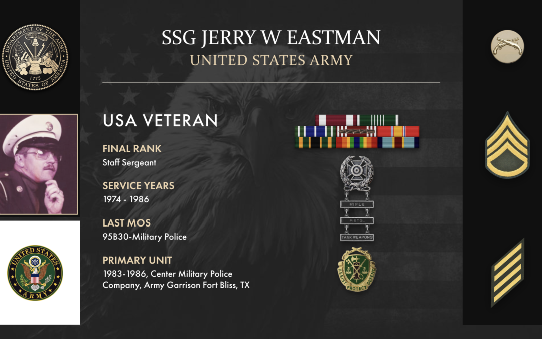 Service Reflections of SSG Eastman Jerry, U.S. Army (1974-1986)