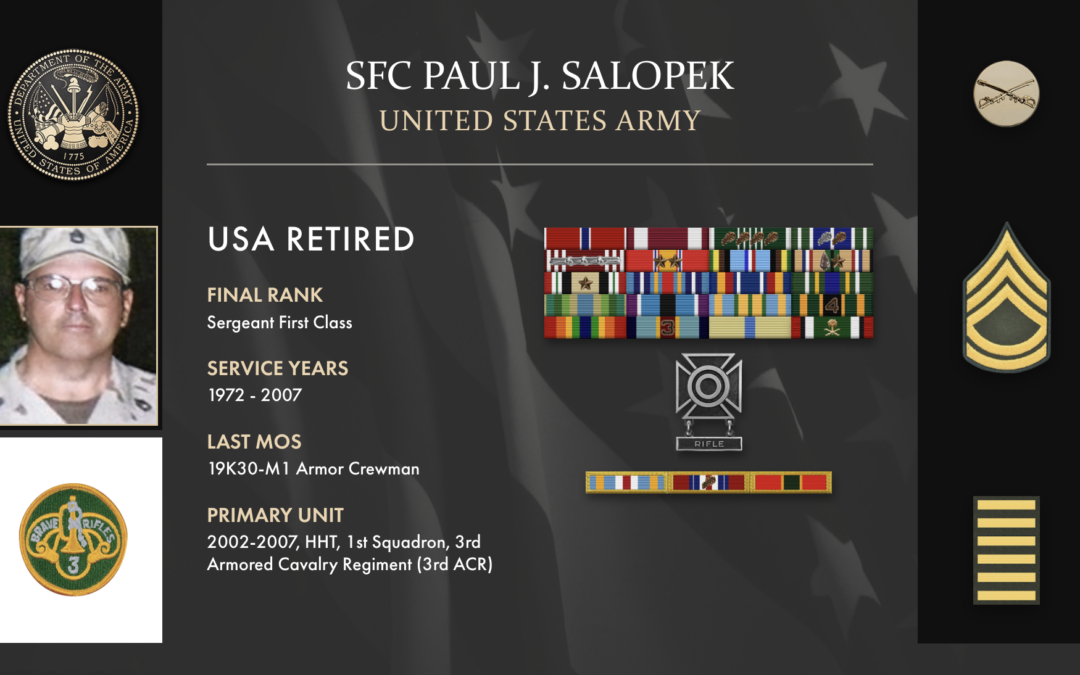 Service Reflections of SFC Paul Salopek, U.S. Army (1972-2007)