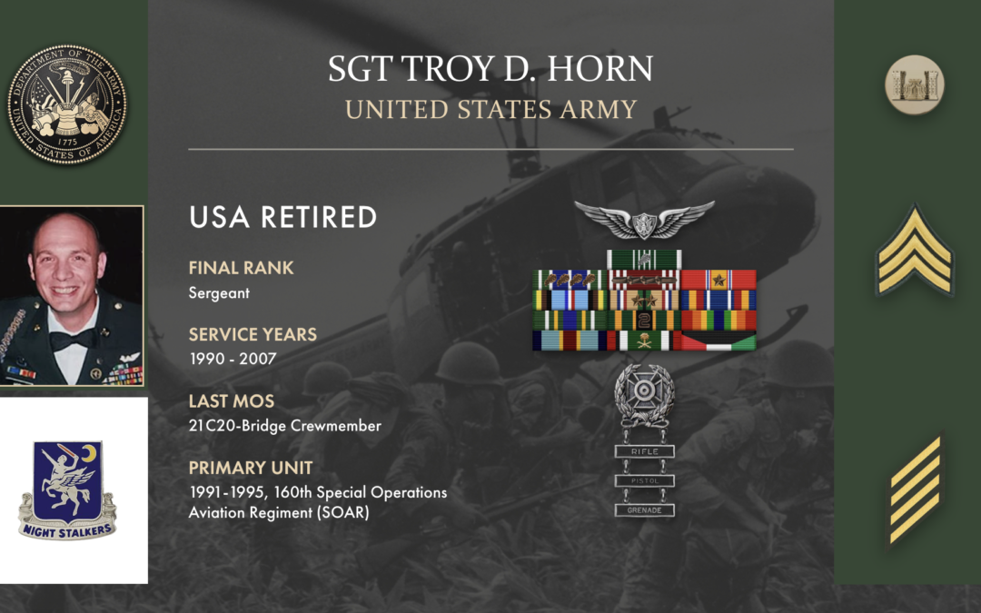 Service Reflections of SGT Troy Horn, U.S. Army (1990-2007)