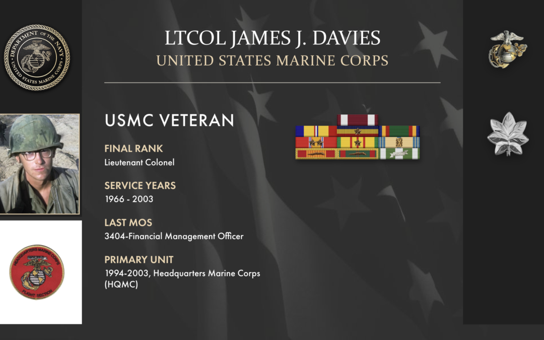 Service Reflections of LtCol James J. Davies, U.S. Marine Corps (1966-2003)