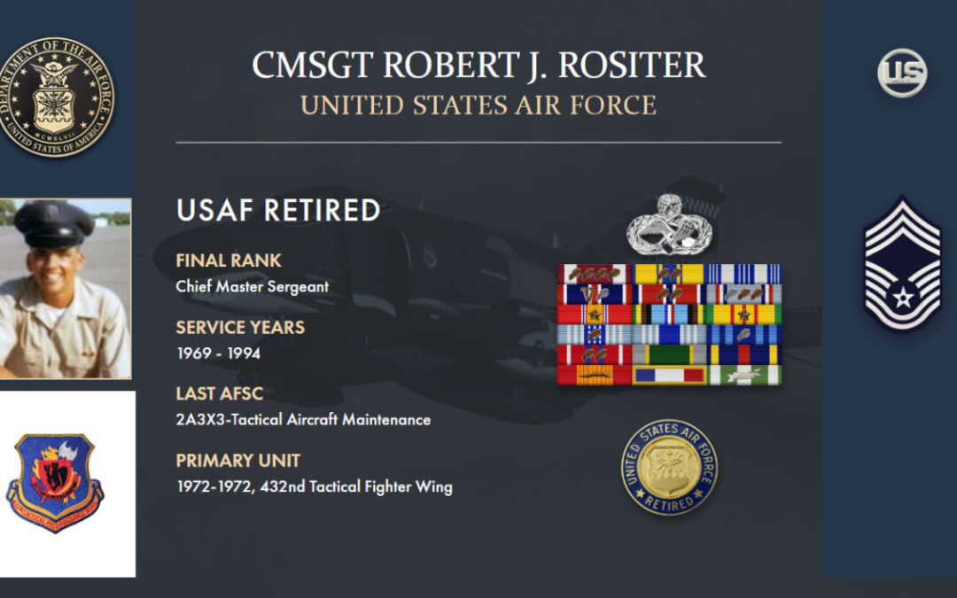 Service Reflections of CMSgt Robert Rositer, U.S. Air Force (1969-1994)