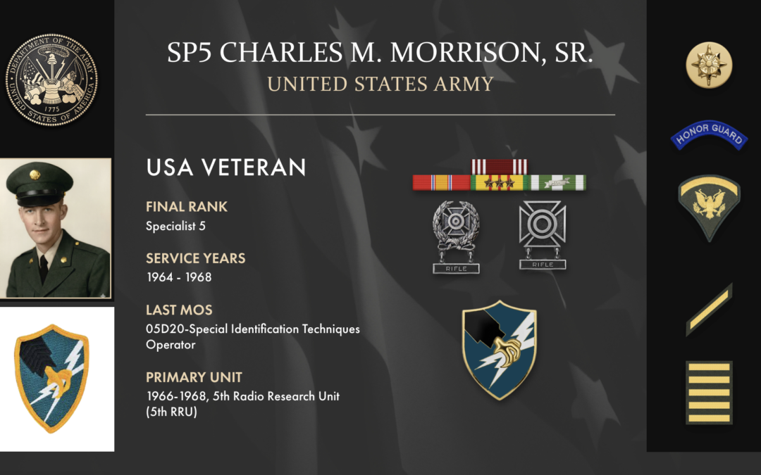 Service Reflections of SP5 Charles Morrison, U.S. Army (1964-1968)