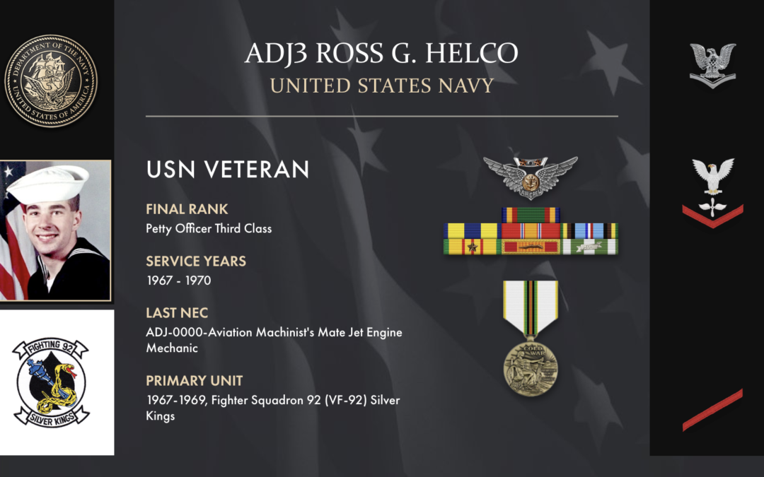 Service Reflections of ADJ3 Ross Helco, U.S. Navy (1967-1970)