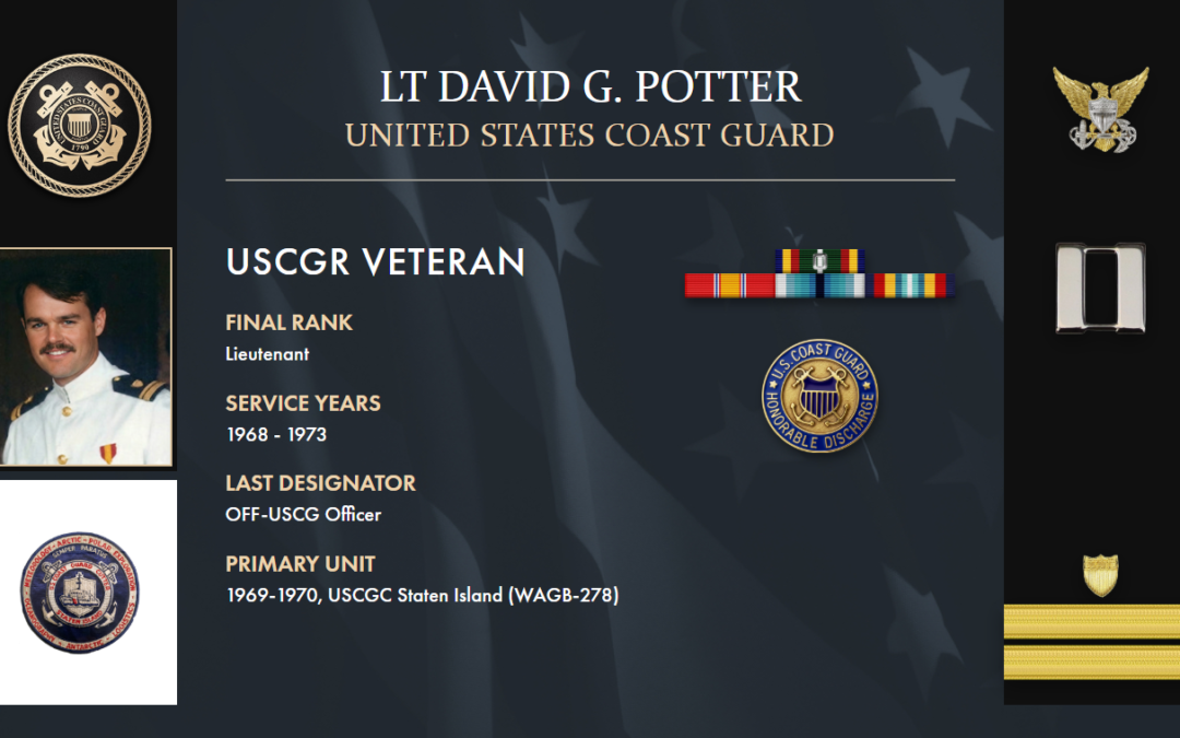 Service Reflections of LT David G. Potter, U.S. Coast Guard (1968-1973)